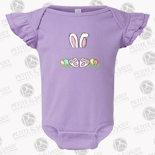 Personalized Easter Bunny Flutter Sleeve Bodysuit - Petite & Sassy Designs