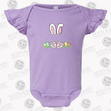 Personalized Easter Bunny Flutter Sleeve Bodysuit - Petite & Sassy Designs