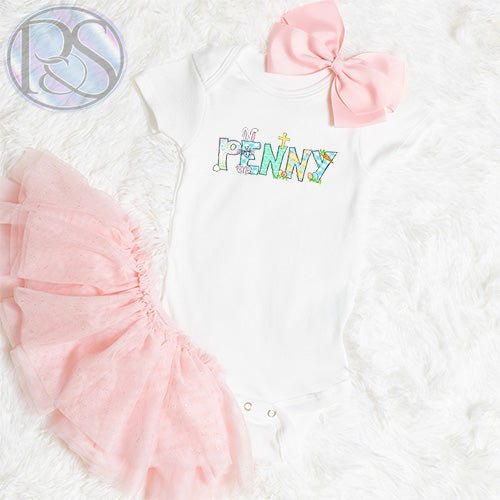 Personalized Easter Name Bodysuit - Petite & Sassy Designs