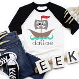 Personalized Pirate Ship Raglan - Petite & Sassy Designs