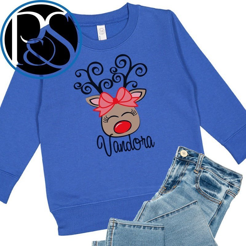 
                  
                    Personalized Reindeer Swirl Antler Sweatshirt - Petite & Sassy Designs
                  
                
