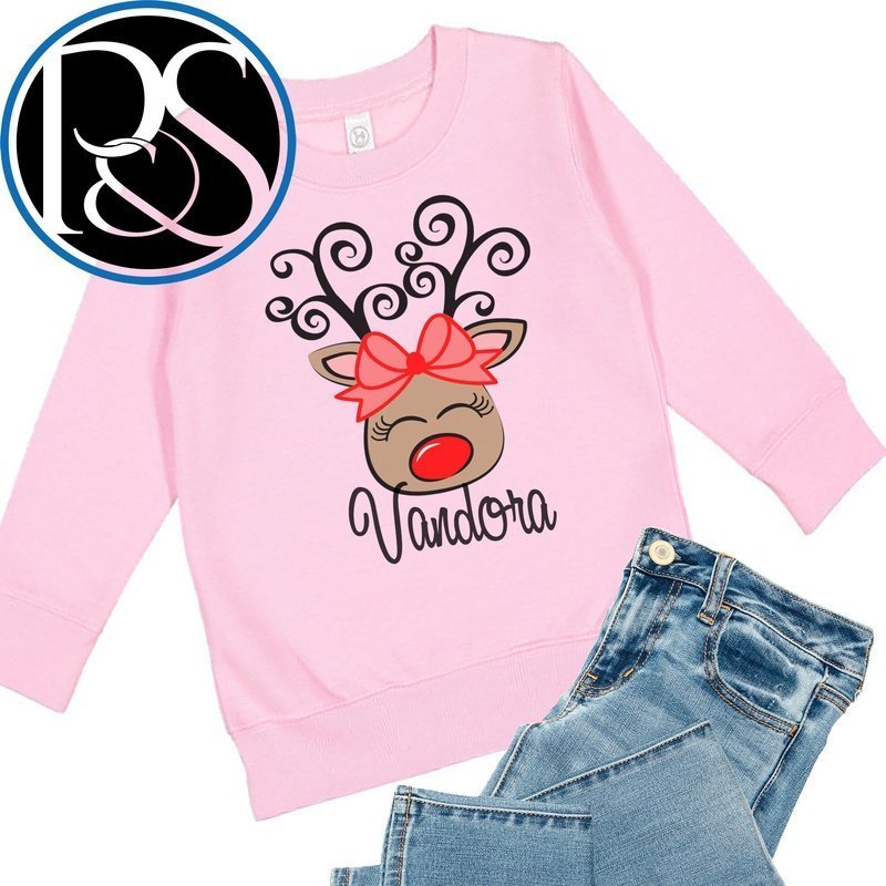 
                  
                    Personalized Reindeer Swirl Antler Sweatshirt - Petite & Sassy Designs
                  
                