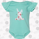 Shabby Chic Bunny Flutter Sleeve Bodysuit - Petite & Sassy Designs