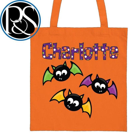 Personalized Trick or Treat Bag Bat Trio - Petite & Sassy Designs