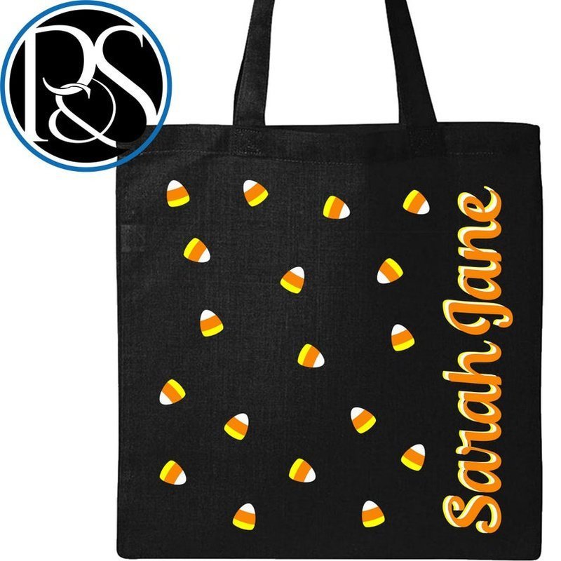 Personalized Trick or Treat Bag Candy Corn - Petite & Sassy Designs
