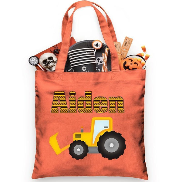Construction Tractor Trick or Treat Bag - Petite & Sassy Designs