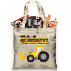 Construction Tractor Trick or Treat Bag - Petite & Sassy Designs