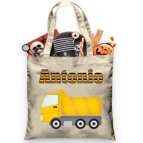 Personalized Trick or Treat Bag Dump Truck Bag - Petite & Sassy Designs