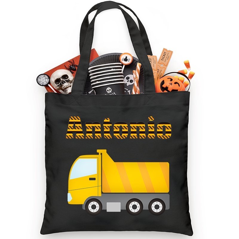 Personalized Trick or Treat Bag Dump Truck Bag - Petite & Sassy Designs