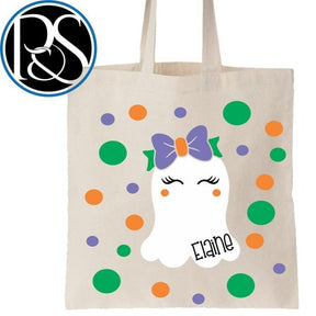 Girl Ghost Trick or Treat Bag - Petite & Sassy Designs