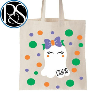 Girl Ghost Trick or Treat Bag - Petite & Sassy Designs