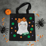 Personalized Trick or Treat Bag Girl Ghost with Dots - Petite & Sassy Designs