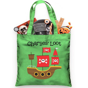 Pirate Ship Trick or Treat Bag - Petite & Sassy Designs