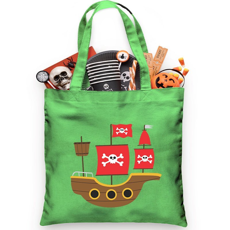 Personalized Trick or Treat Bag Pirate Ship - Petite & Sassy Designs