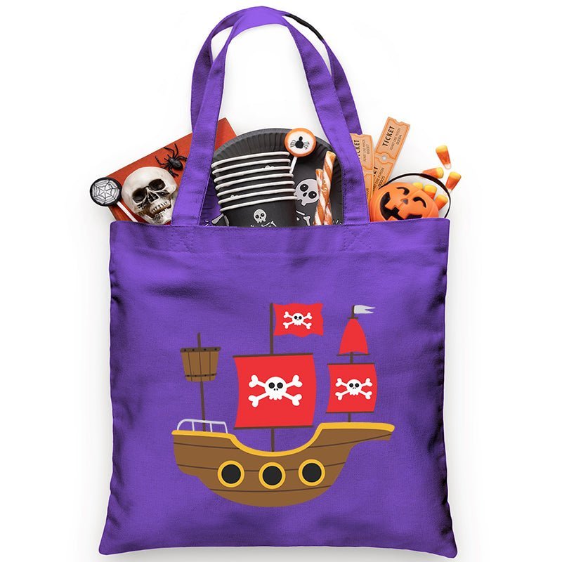 Personalized Trick or Treat Bag Pirate Ship - Petite & Sassy Designs