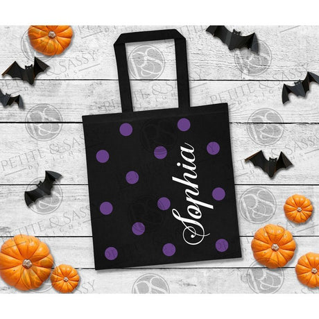 Personalized Trick or Treat Bag Polka Dot - Petite & Sassy Designs