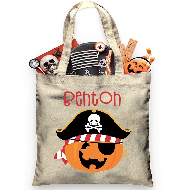 Pirate Pumpkin Trick or Treat Bag - Petite & Sassy Designs