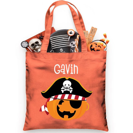 Pirate Pumpkin Trick or Treat Bag - Petite & Sassy Designs