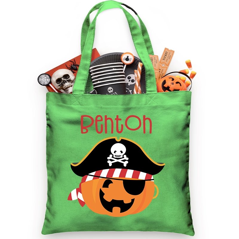 Pirate Pumpkin Trick or Treat Bag - Petite & Sassy Designs
