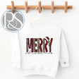 Plaid Leopard Merry Christmas Sweatshirt - Petite & Sassy Designs