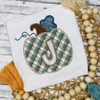 Plaid Pumpkin with Single Initial - Petite & Sassy Designs