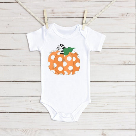 Polka dot Pumpkin Infant Bodysuit - Petite & Sassy Designs