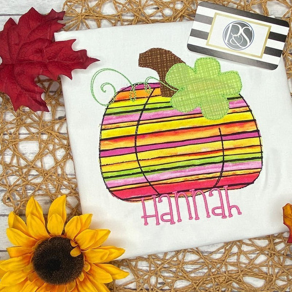 Pumpkin Applique Ruffle Sleeve Shirt - Petite & Sassy Designs