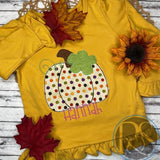 Pumpkin Applique Ruffle Sleeve Shirt - Petite & Sassy Designs