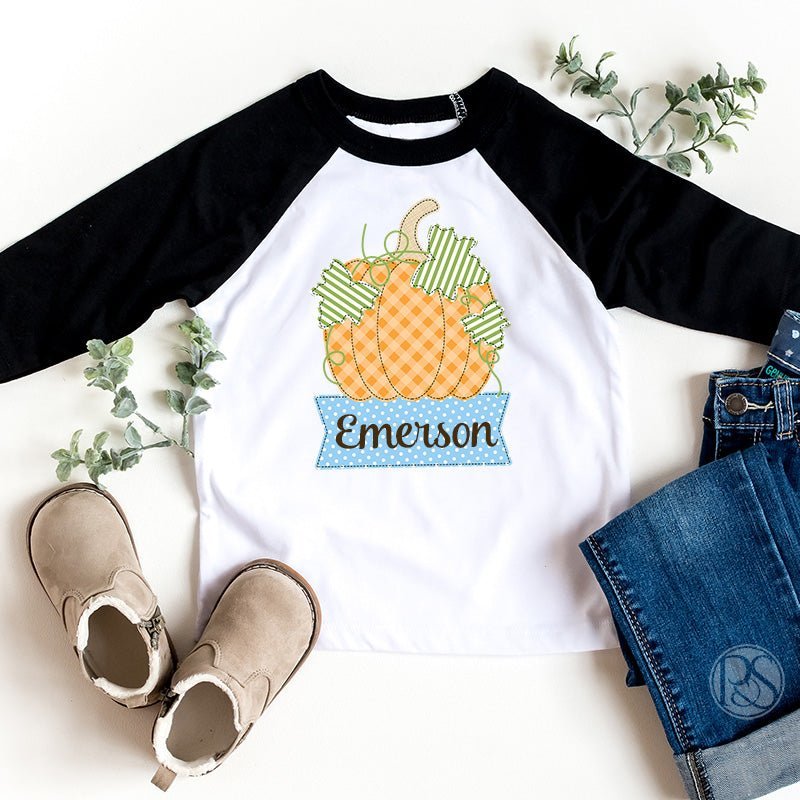 Pumpkin Banner Shirt - Petite & Sassy Designs