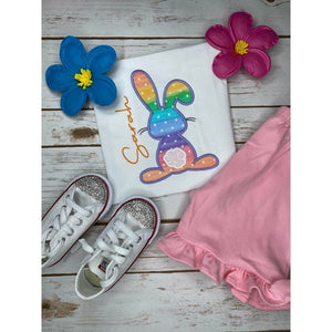 Rainbow Easter Bunny Shirt - Petite & Sassy Designs