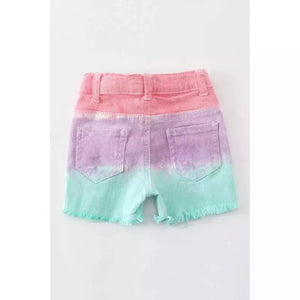 Rainbow tie dyed denim - Petite & Sassy Designs