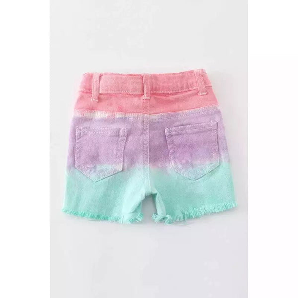 Rainbow tie dyed denim - Petite & Sassy Designs