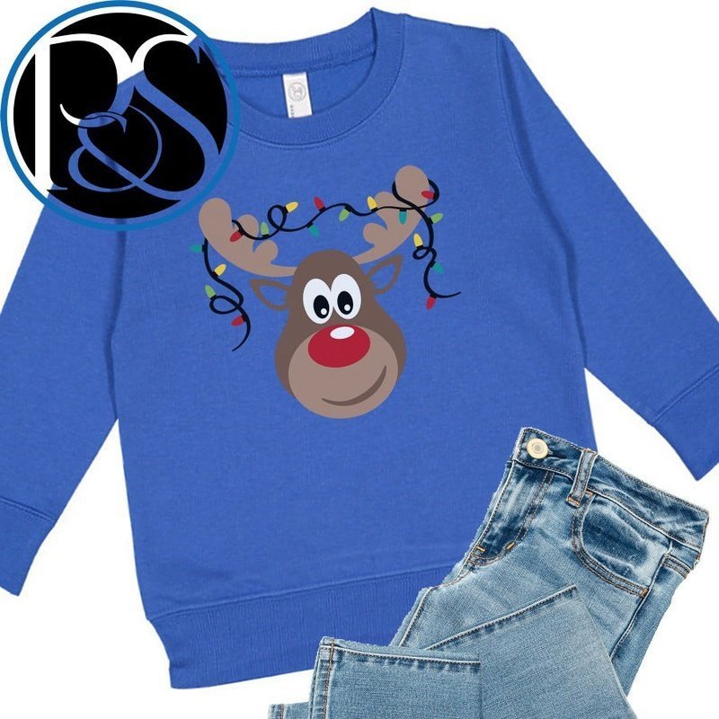 Reindeer Lights Sweatshirt - Petite & Sassy Designs