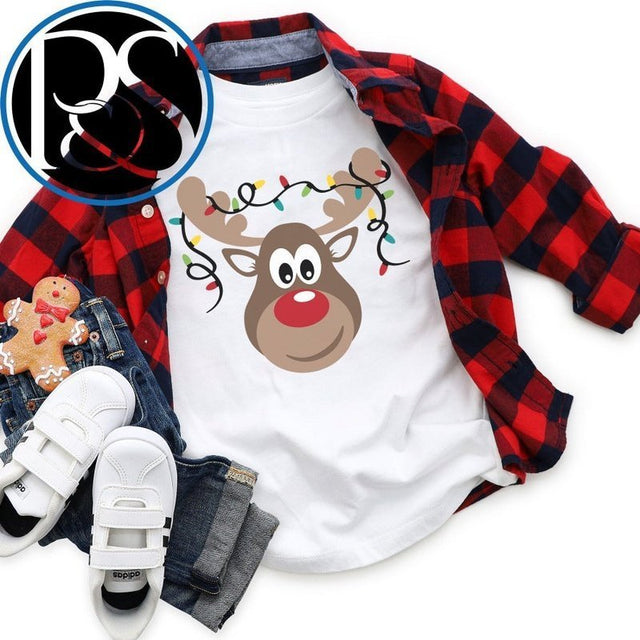 Reindeer Lights Sweatshirt - Petite & Sassy Designs