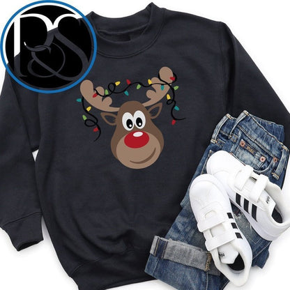 Reindeer Lights Sweatshirt - Petite & Sassy Designs