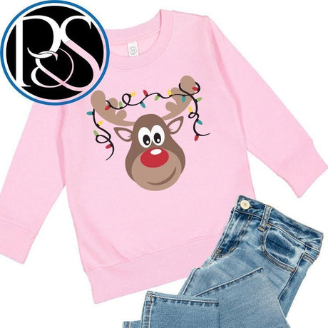 Reindeer Lights Sweatshirt - Petite & Sassy Designs