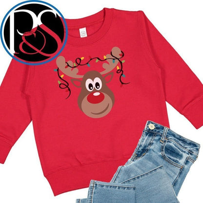 Reindeer Lights Sweatshirt - Petite & Sassy Designs