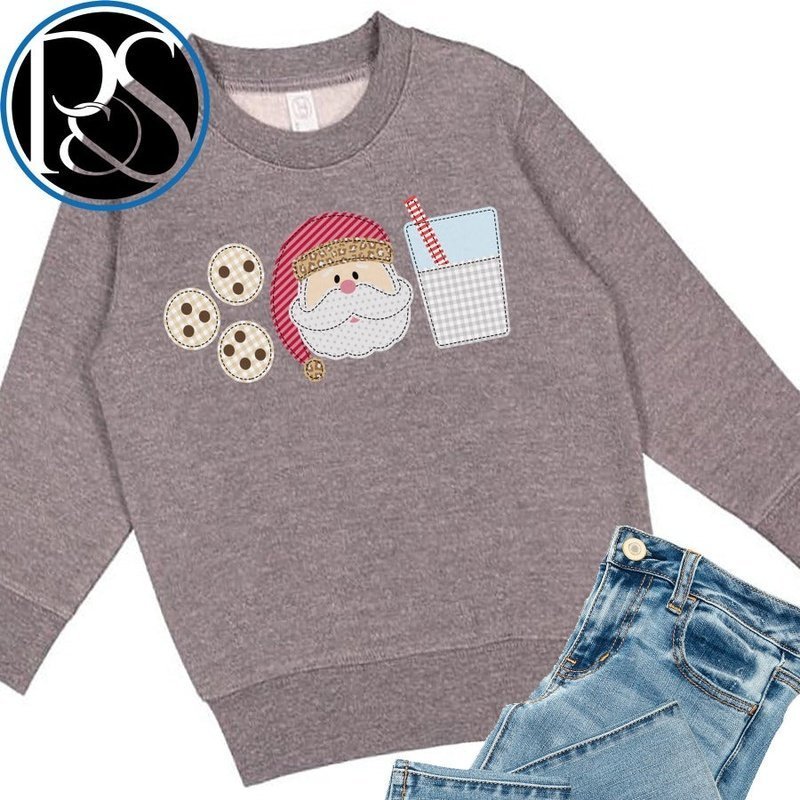 Santa Milk and Cookies Sweatshirt - Petite & Sassy Designs