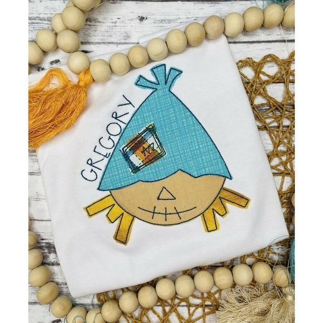 Personalized Scarecrow Applique Shirt - Petite & Sassy Designs