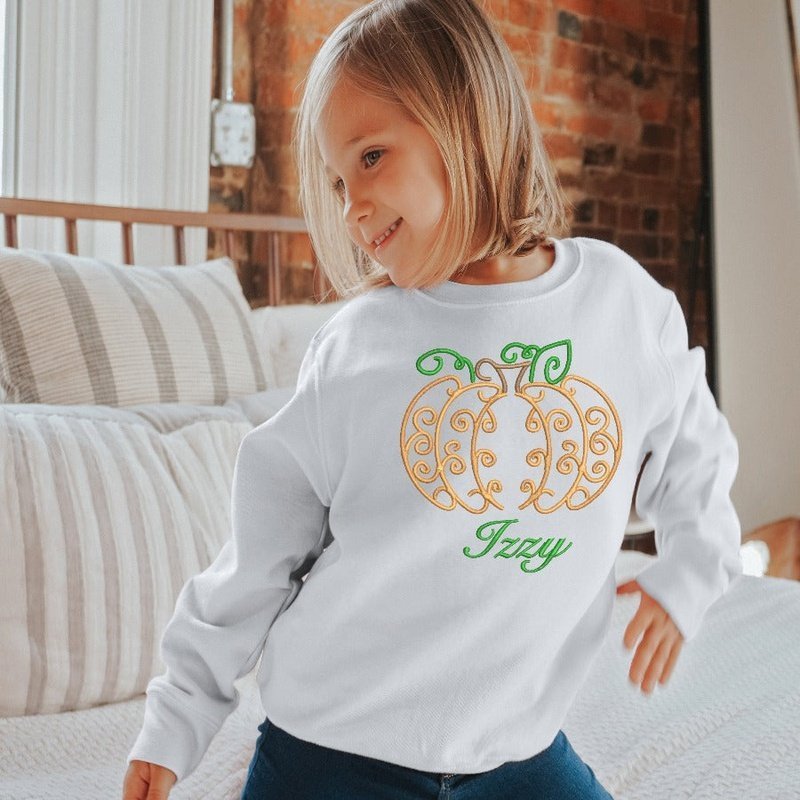 Scroll Pumpkin Sweatshirt - Petite & Sassy Designs