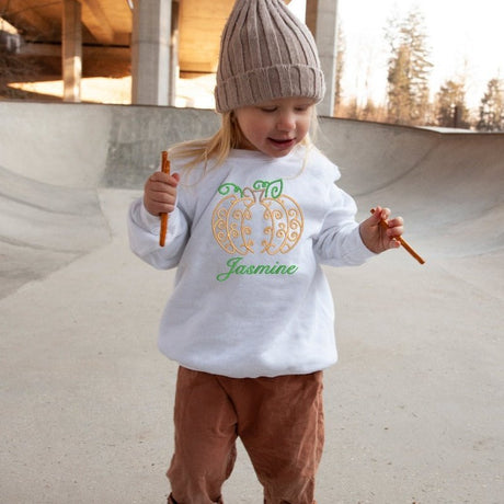 Scroll Pumpkin Sweatshirt - Petite & Sassy Designs