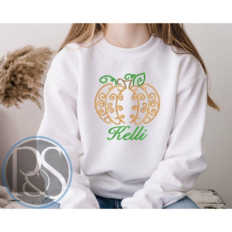 Scroll Pumpkin Sweatshirt - Petite & Sassy Designs