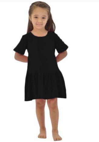 Short Sleeve Pleated Dress - Petite & Sassy Designs