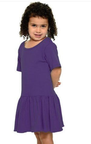 Short Sleeve Pleated Dress - Petite & Sassy Designs