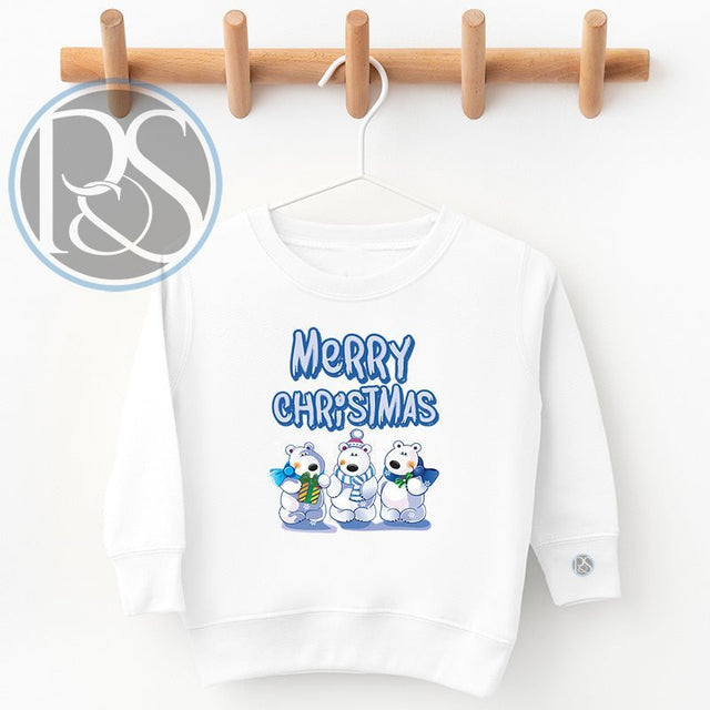 Snowman Merry Christmas Sweatshirt - Petite & Sassy Designs
