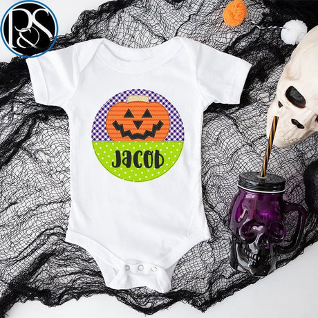 Split circle Pumpkin Onesie Bodysuit - Petite & Sassy Designs