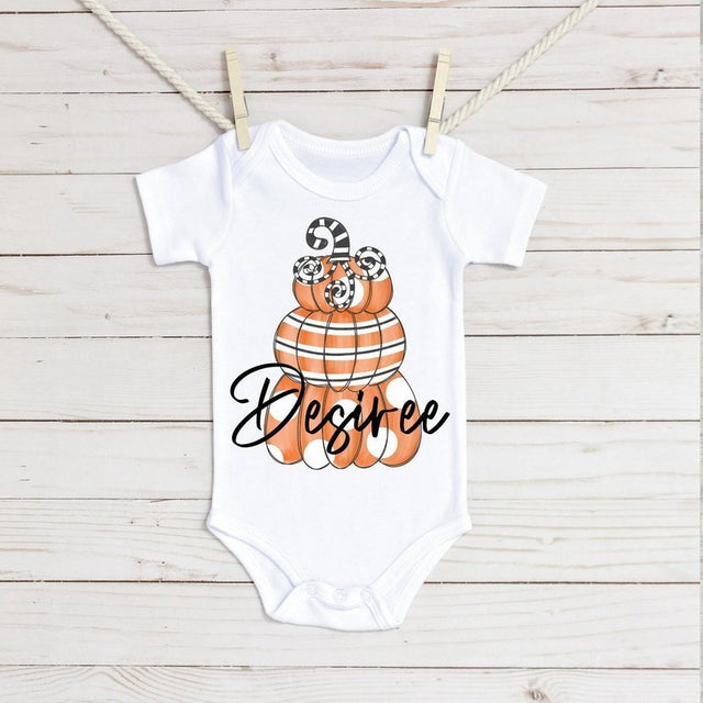 Stacked Pumpkin Infant Bodysuit - Petite & Sassy Designs
