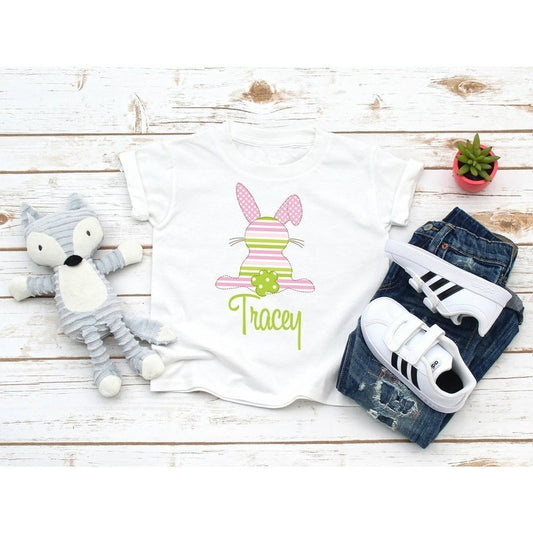 Striped Easter Bunny Shirt - Petite & Sassy Designs