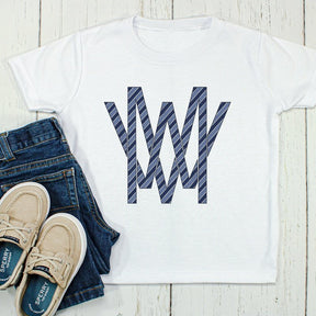 Striped Monogram Graphic Tee - Petite & Sassy Designs