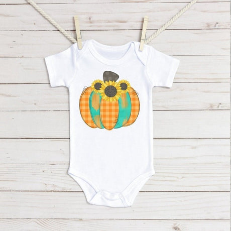 Sunflower Pumpkin Infant Bodysuit - Petite & Sassy Designs
